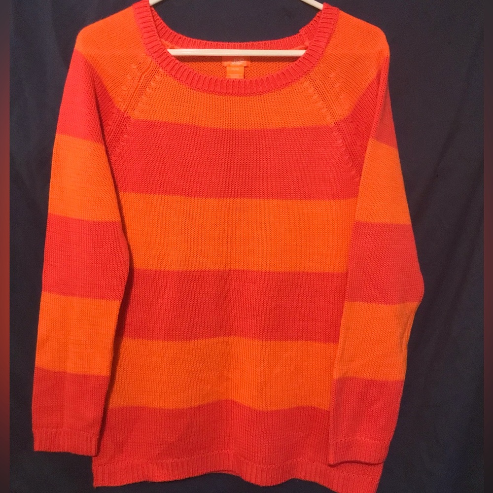 Orange/Pink Striped Sweater
